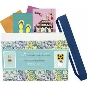 New Hand-Crafted All Occasion Greeting Cards w Keepsake Box , 25 Cards- Burgoyne